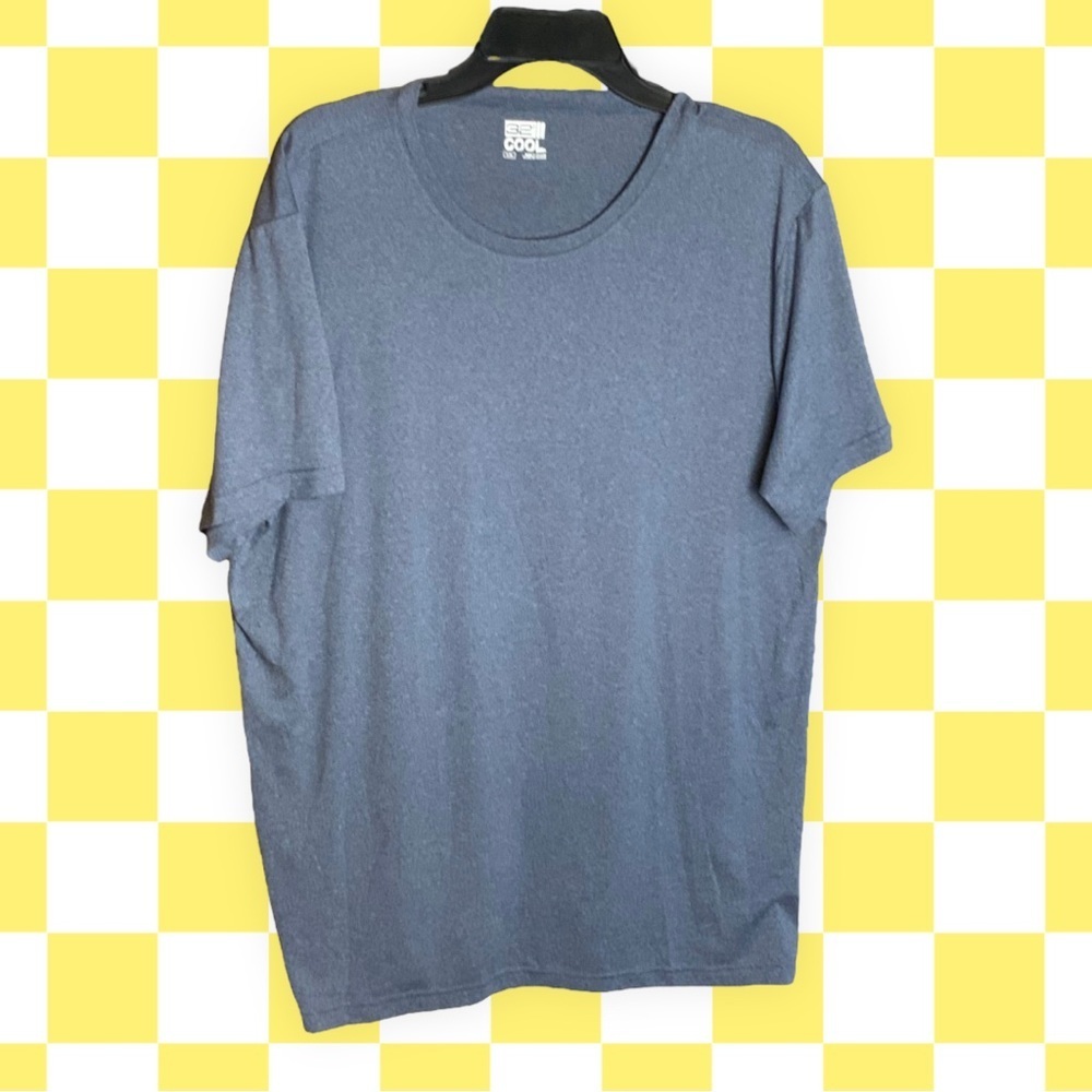 32 Degrees Cool Gray Blue Stretchy Shirt Men L